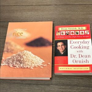 The Essential Rice Cookbook & Everyday cooking with Dr Dean Ornish very good